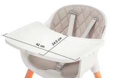 Дитячий стільчик для годування Kinderkraft Sienna Gray